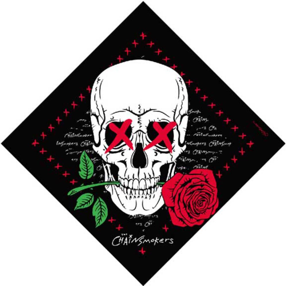 CHAINSMOKERS チェインスモーカーズ - (2017ツアー商品) BLACK SKULL BANDANA / バンダナ - PGS